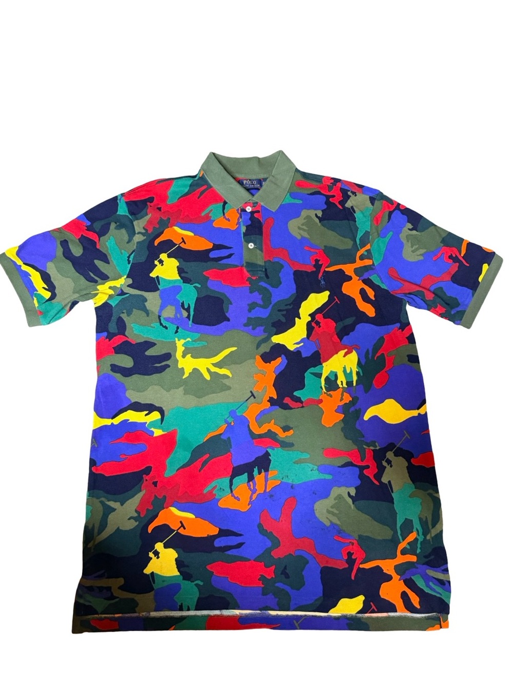 Polo by Ralph Lauren Multicolor Camouflage Polo Shirt men XL Tall long length